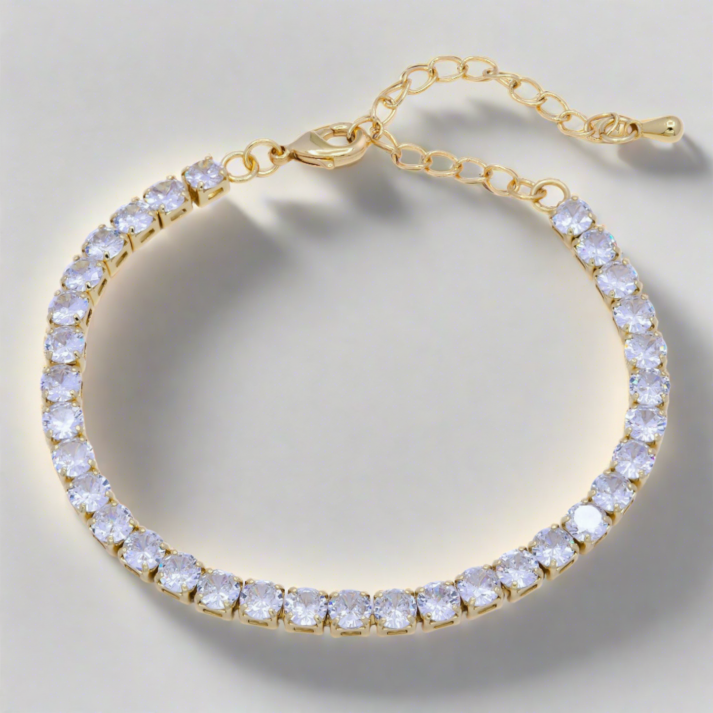 Radiant Simplicity: Minimalist Cubic Zirconia Tennis Bracelet