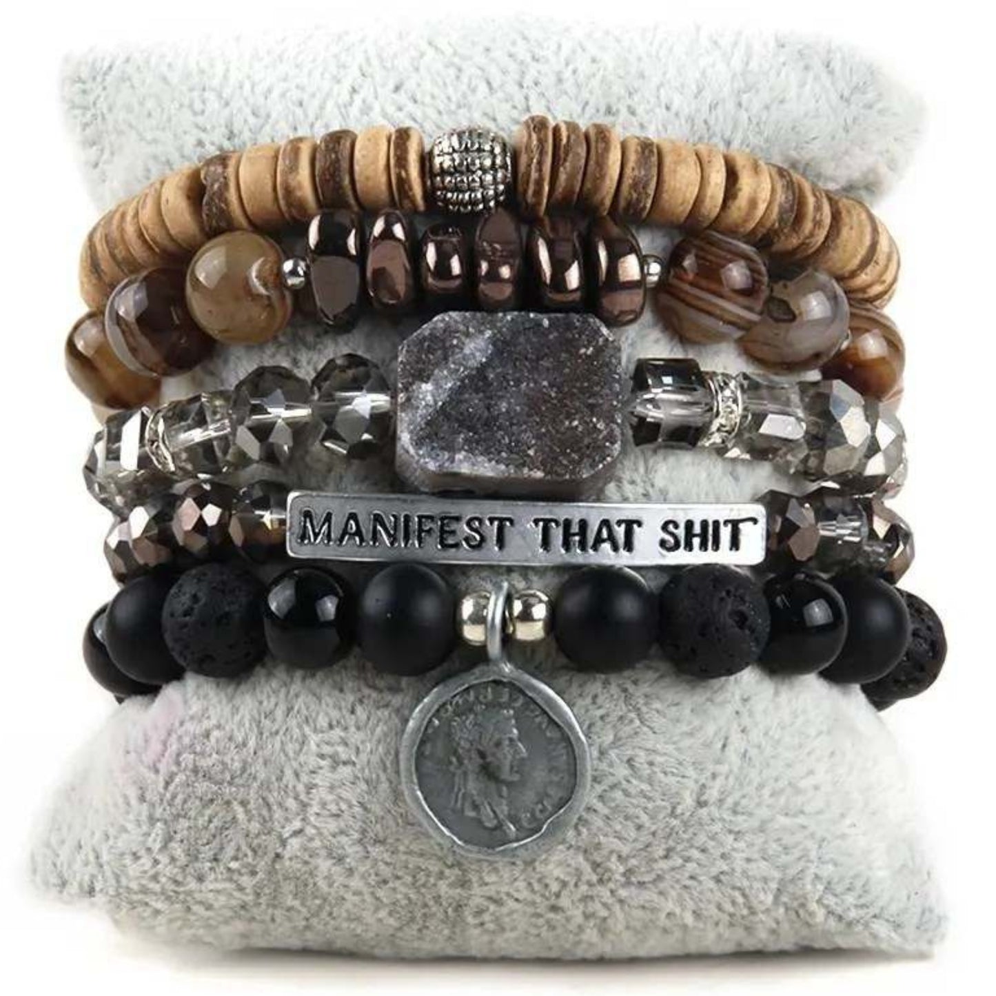 Mood Mantra Beaded Bracelet Set