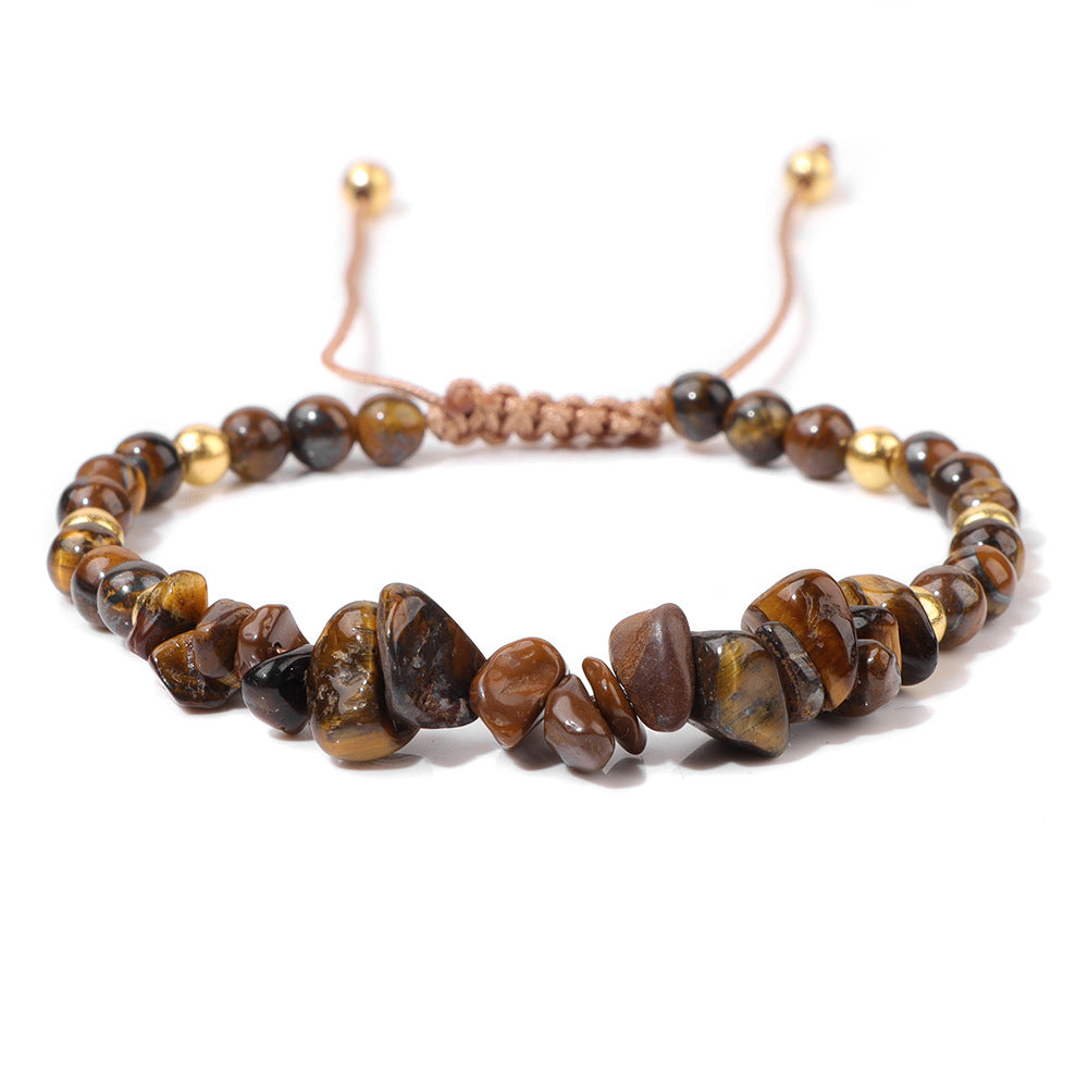 a bracelet made of brown and brown beads
